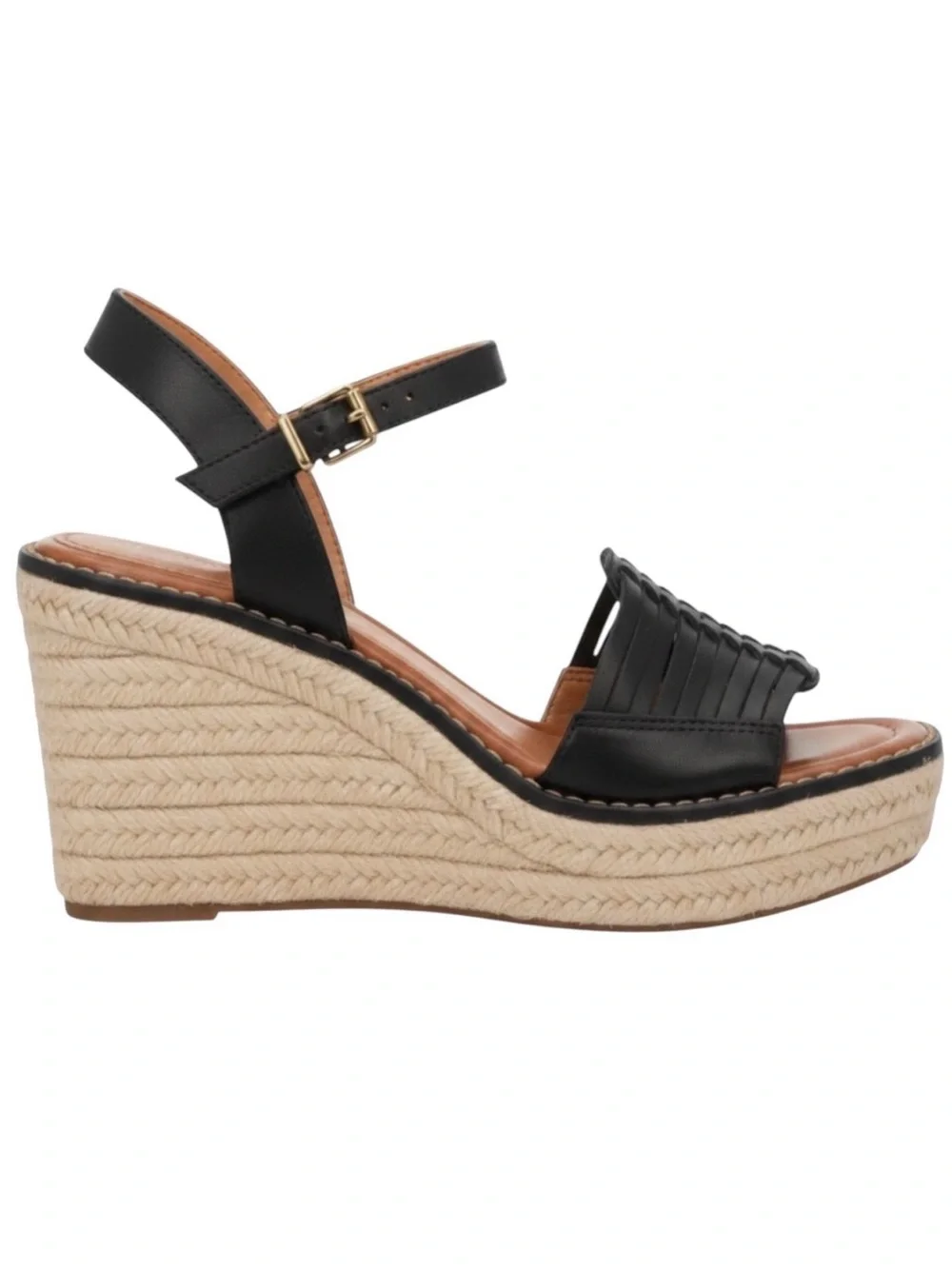 Crown Vintage Womens Hendra Leather Espadrille Wedge Sandals